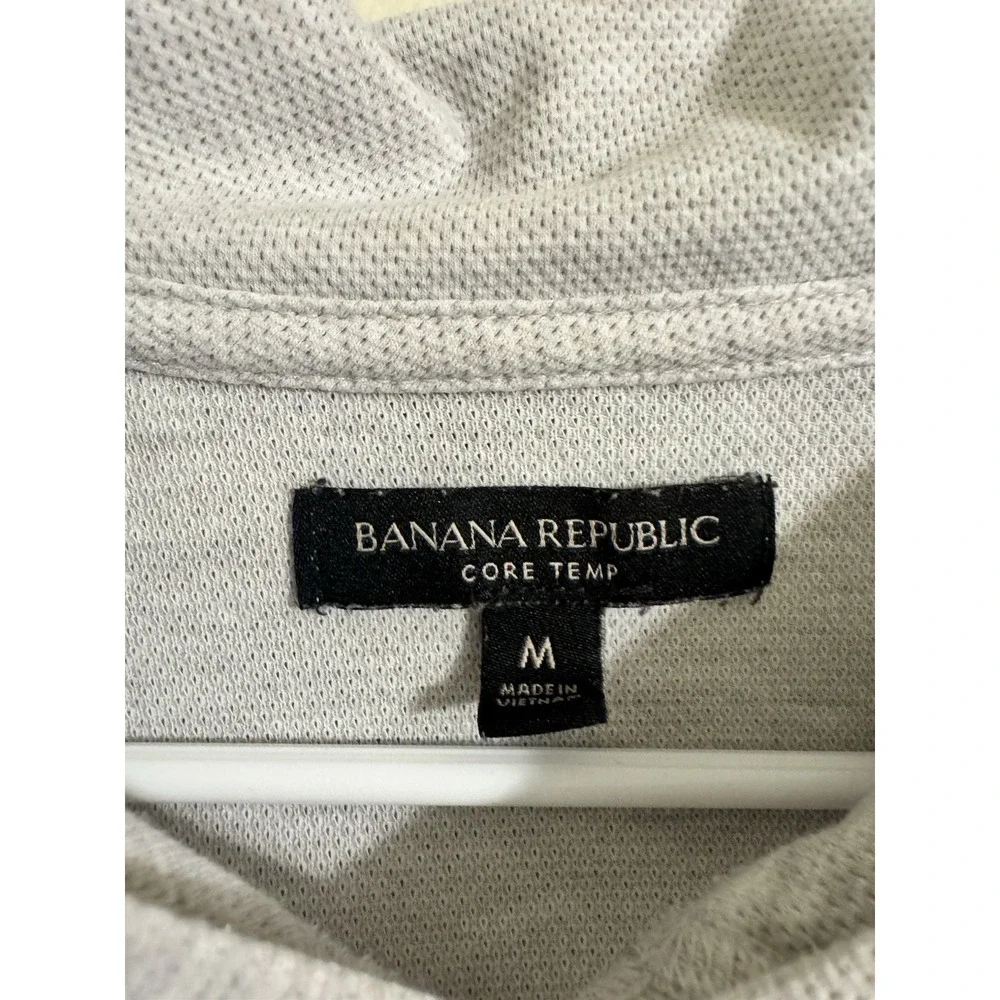 Banana Republic Hoodie Sweater Mens Medium Light Beige‎ Cotton Pullover
